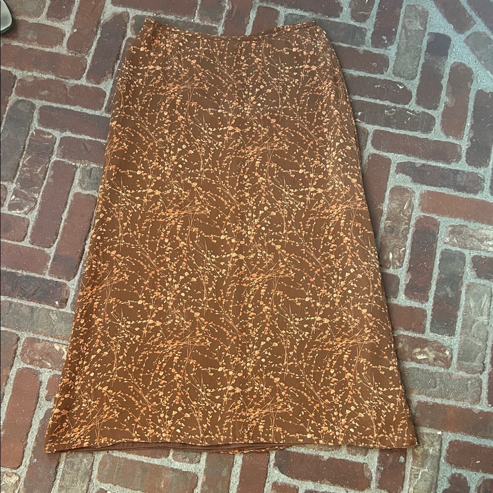 Vintage Rena Rowan Silk Maxi Skirt - Picture 1 of 6